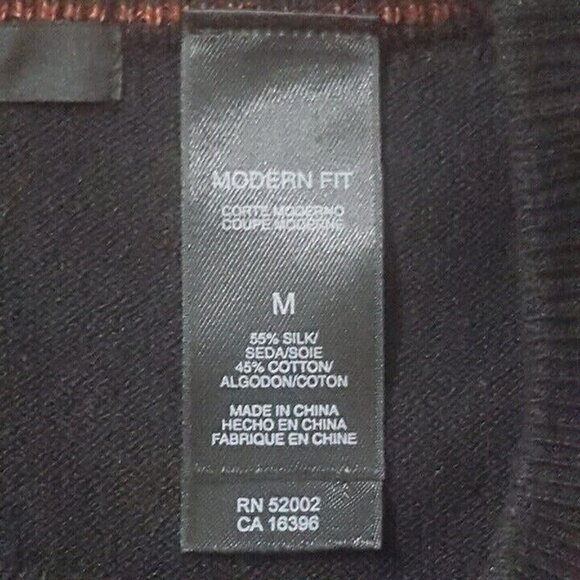 Vtg Silk Blend Sweater Black Knit Blouse Dress Shirt Top Long Sleeve Medium - Picture 7 of 8